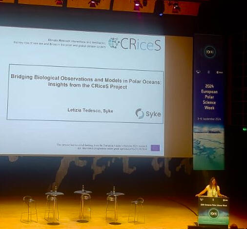 Letizia Tedesco at BEPSII Sea Ice Field School in Cambridge Bay, Canada